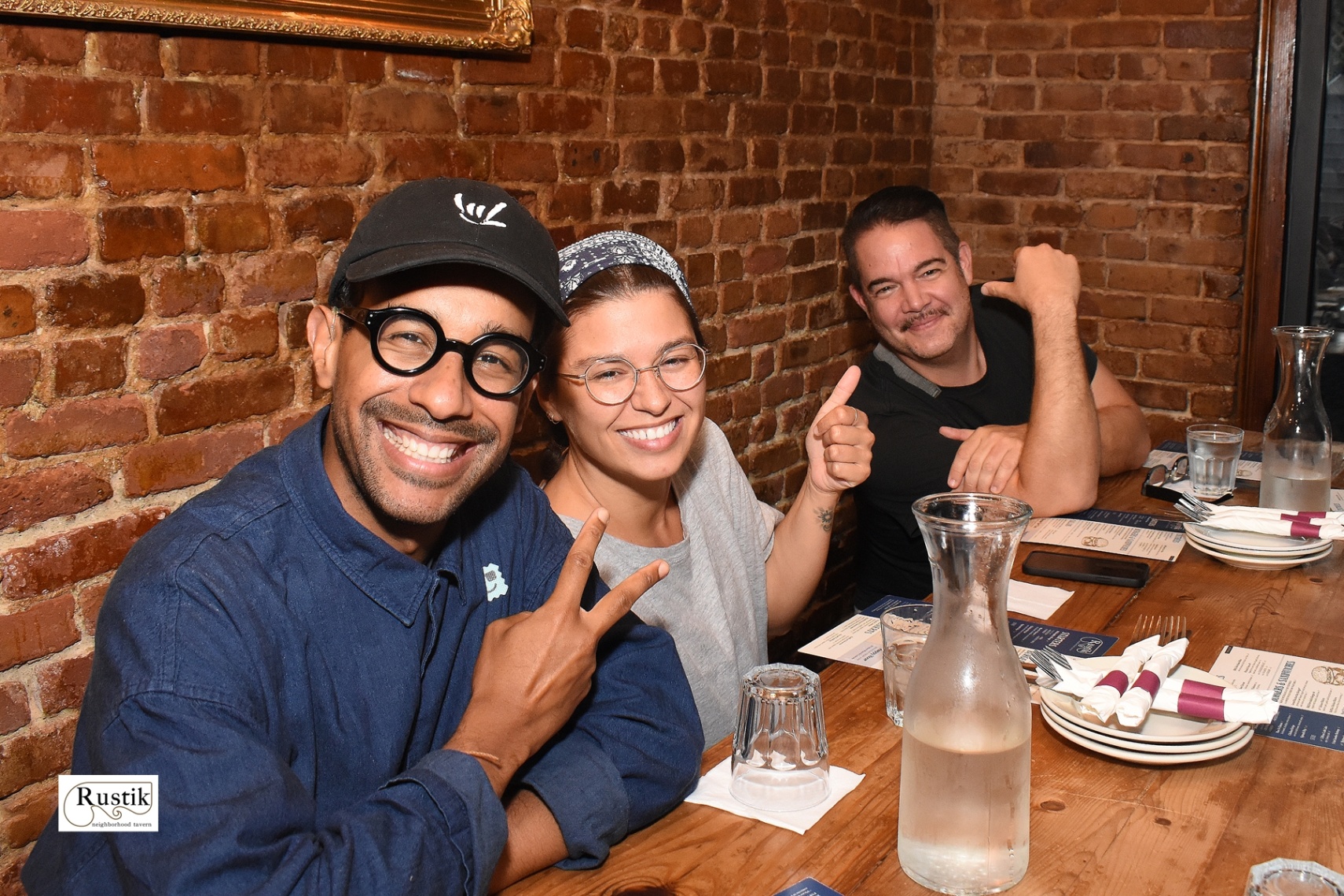 Friends gathered at Rustik Tavern