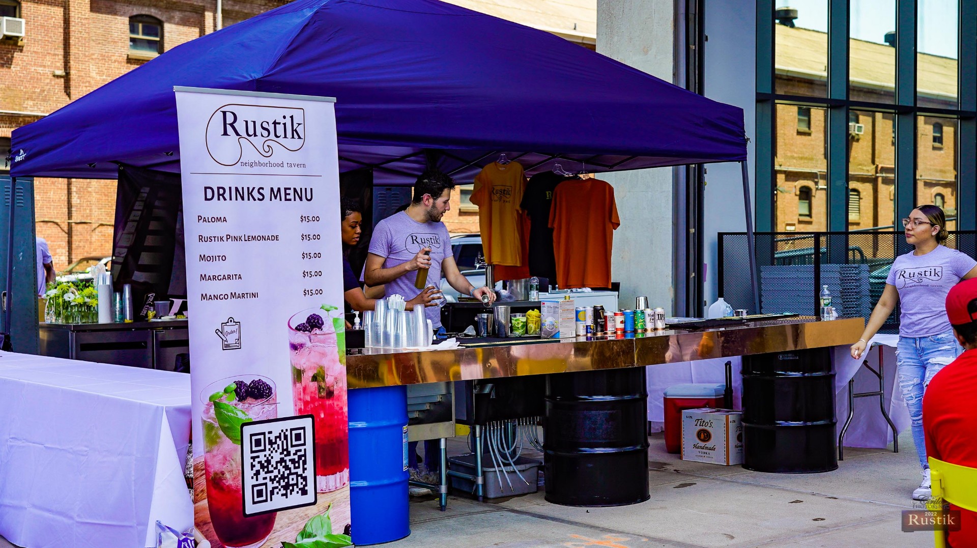 Rustik Tavern community pop-up stand